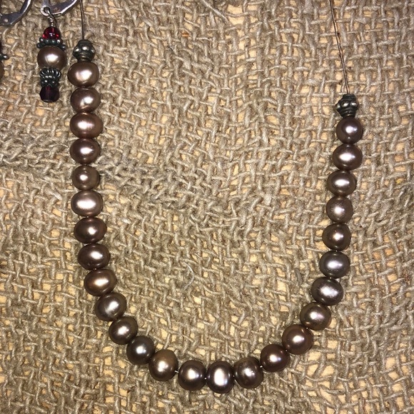 Classy Pearl Earrings and necklace - Picture 3 of 3